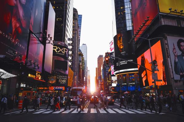 Street view of Times Square